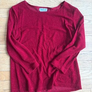 Coldwater Creek Women's Red Crew Neck Sweater